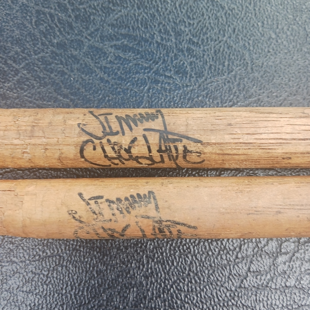 Vintage Signed Jimmy Chalfant Drumsticks